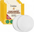 Katbite 6 Inch 800Pcs Parchment Paper Rounds, Round Baking Sheets Paper, Uses for Cake Baking, Patty Separating, Tortilla Wrapping