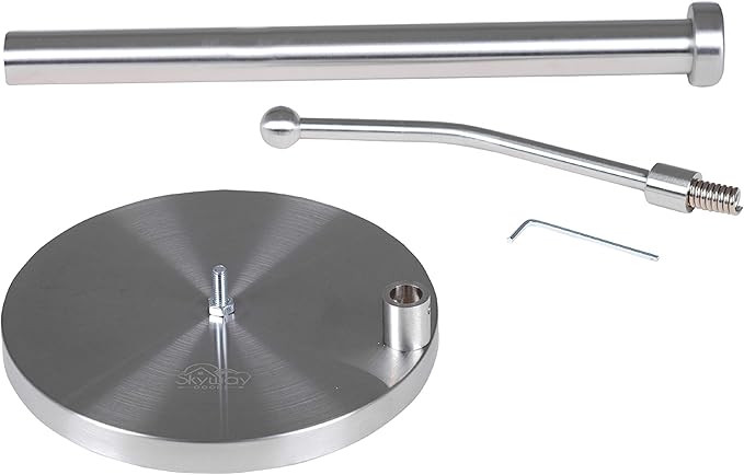 Stainless Steel Paper Towel Holder with Tension Arm – Weighted Countertop Stand, One-Hand Tear, Rust-Proof Full Stainless Steel Construction, Modern Kitchen Roll Holder