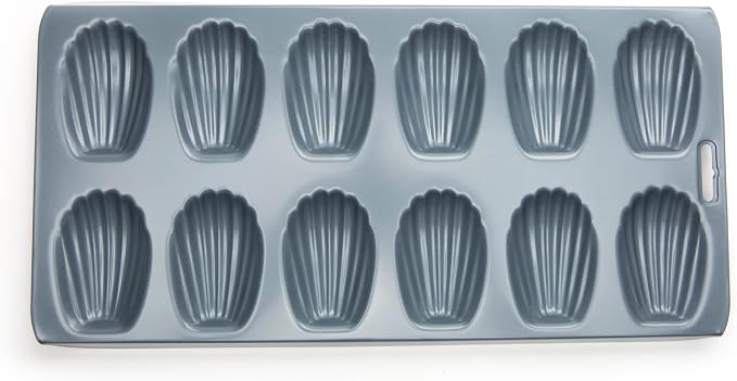 Fox Run Non-Stick Madeleine Pan, Carbon Steel, 12-Cup,Grey