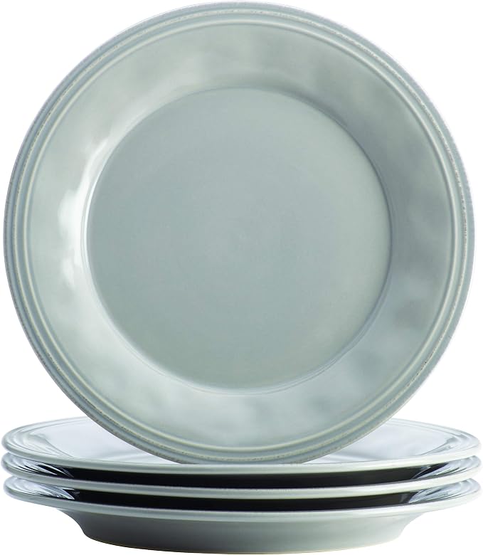 Rachael Ray Cucina Dinnerware 16-Piece Stoneware Dinnerware Set, Sea -Salt Grey