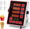 Relaxweex 1 Pack Commercial 4 Channel Digital Kitchen Timer, Multi-Countdown Timer with Loud Alarm & Large LCD Display, Wall Mount or Countertop for Restaurant, Fry Station, Baking & Lab Use