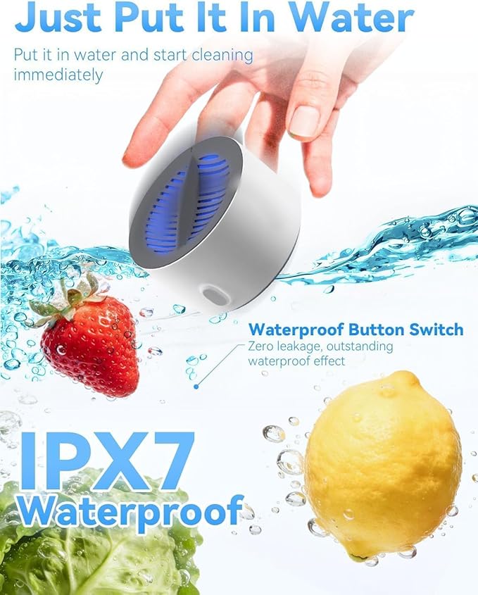 Vegetable Cleaner & Produce Cleaner - Easy 3-Minute Clean, Advanced Electrolysis Purifier, Advanced Electrolysis Purifier, Extend Freshness, Automatic Cleaning, For Fresh Fruits, Veggies, Meat (1Pcs)