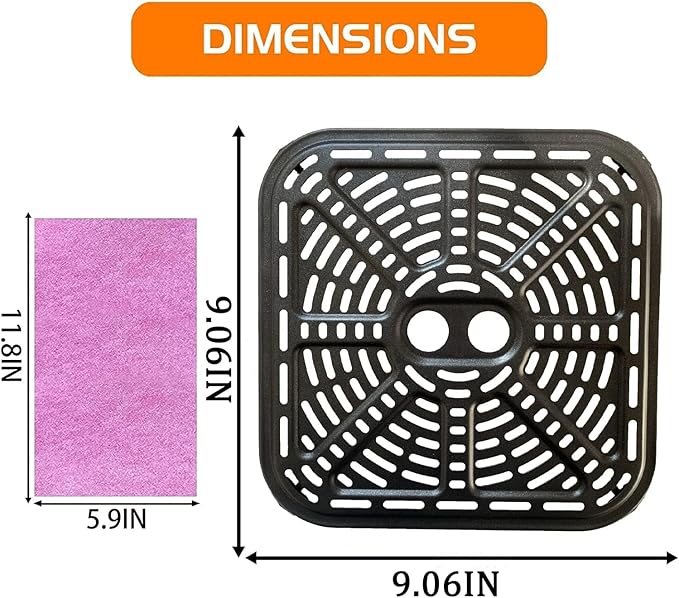 Premium Air Fryer Crisping Plate for COSORI 6.8QT 12-in-1 Dual Blaze Air Fryers, Air Fryer Grill Pan Plate Crisper Tray Rack Grate Grid Shelf for COSORI 6.8QT Air Fryer, Nonstick, Dishwasher Safe