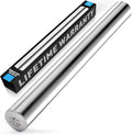 Zulay Kitchen 15.9 inch Professional Stainless Steel Rolling Pin - Lightweight Metal French Rolling Pin - Perfect for Baking, Fondant, Pizza Dough Roller, Dumpling