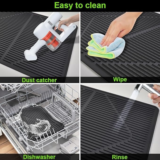 KindGa Stove Cover - Stove Top Covers for Electric Stove - More Thick - 30 x 21 Inch Stove Guard Stove Top Protector, Silicone Stovetop Cover Cooktop Mat for Kitchen Glass Stove Top -Black