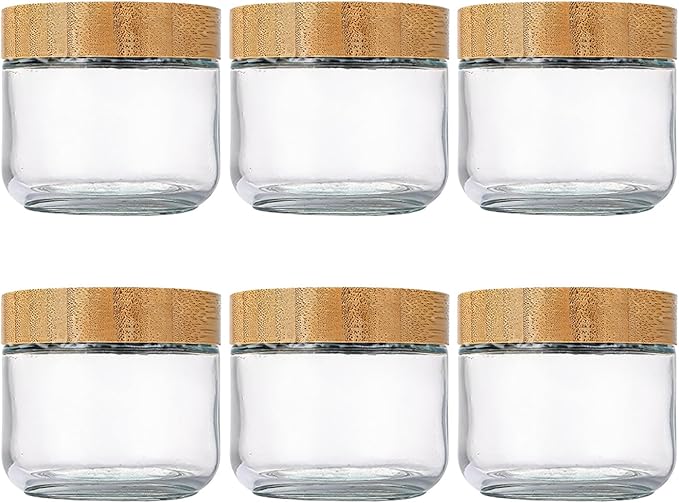 Glass Storage Jar with Airtights Lid for Overnight Oats Yogurt Parfaits and Food Storage 300ml 480ml Glass Food Container