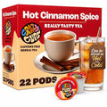 Crazy Cups Hot Cinnamon Spice Herbal Tea Pods, 22 Count | Caffeine Free, Kosher Certified, Warming Cinnamon & Star Anise Blend, K Cup Compatible Pods, Bold Spiced Flavor, Gluten Free, Vegan, Hot or Iced Herbal Tea