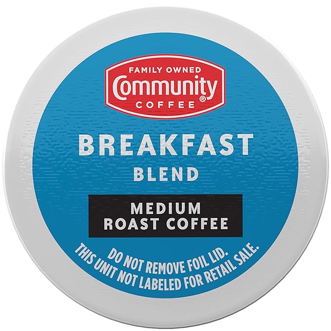 Community Coffee Breakfast Blend, Medium Roast Single-Serve Keurig K-Cup Pods, 12 Count (Pack of 2)