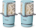 Presto 04811 PopLite My Munch Hot Air Popcorn Popper - Personal Sized,Built-In Serving Bowl,Compact Design,8 Cups,Blue,(Pack of 2)