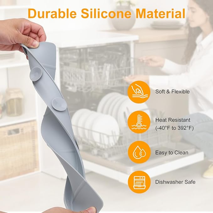 EEEKit 21 Inch Silicone Sink Splash Guard, Kitchen Sink Protector with Suction Cup, Water Splash Guard for Bathroom Sinks, Washbasin, Bathtub, Island