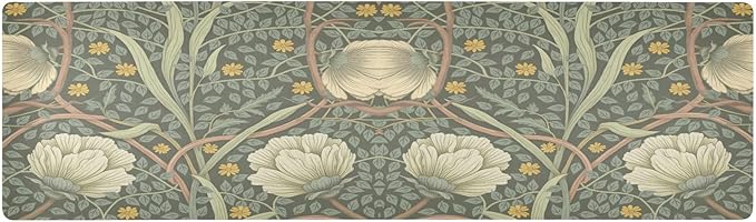 ALAZA William Morris Trivet Table Runner 40 Inches Long Trivet for Hot Pots and Pans/Hot Dishes,Table Protector Heat Up to 230F, Decorative Hot Plates Mat for Kitchen Countertop
