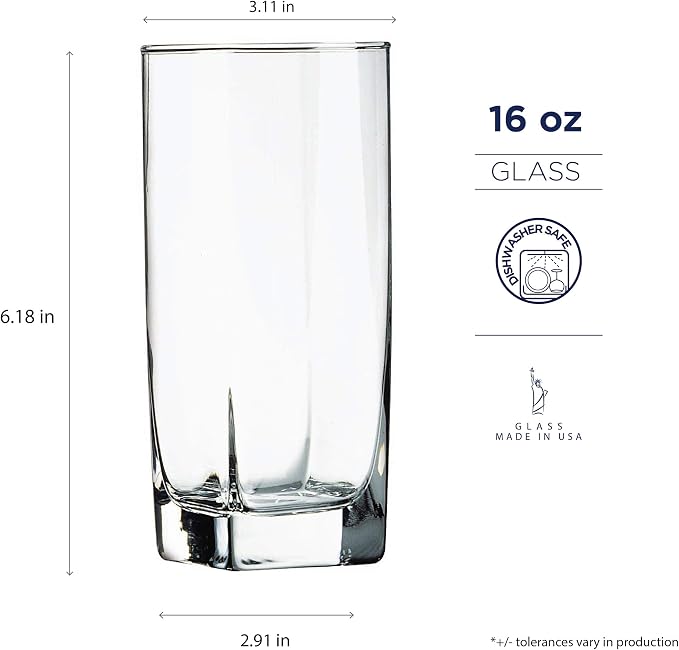 Luminarc Sterling 16 Piece Tumbler Set, Clear