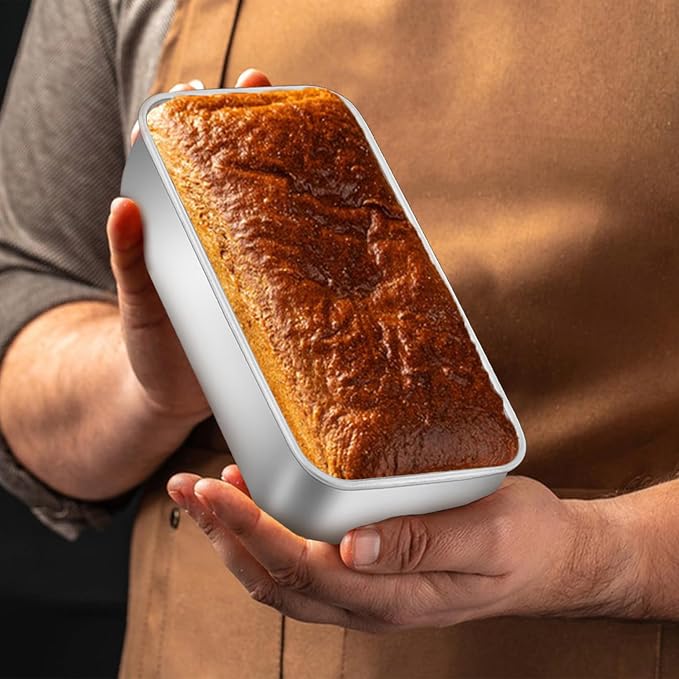 LIANYU 6.3 x 3.5 Inch Mini Loaf Pans for Baking Bread, 20 Pack Stainless Steel Small Bread Loaf Pan Mold for Homemade Meatloaf, Metal Tin Loaf Baking Pan for Banana Sourdough Sandwich, Dishwasher Safe