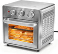 OLIXIS Air Fryer Toaster Oven Combo, 16.9QT Oven Countertop 5 Functions in 1, 4 Accessories Included, Stainless, Up to 450°F