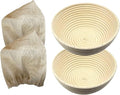 7 Inch Round Bread Banneton Proofing Basket Set of 2 Sourdough Proofing Basket kit for Artisanal Baking – Bread Making Tools For Professional & Home Bakers (7 inch round- 2 pack)