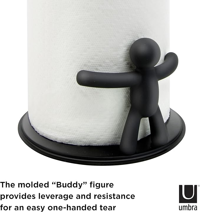 Umbra Buddy Countertop Paper Towel Holder, Black