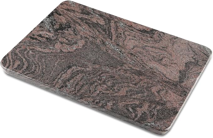 Koville Indian Natural Granite Cutting Board for Kitchen, 16x12inch Large Hand Crafted Stone Slab for Cheese, Charcuterie, Pastry Board - Wedding Gift, House Warming Gift