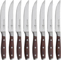 Messermeister Avanta Forged 5” Fine Edge Steak Knife Set - Pack of 2 - German X50 Stainless Steel - Rust Resistant & Easy to Maintain - 8 Steak Knives Total