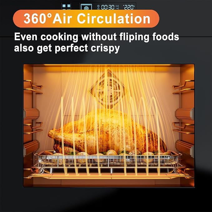 Air Fryer Basket for Oven, 3 Set Oven Air Fryer Basket and Tray Set with 90 PCS Parchment Papers, THORSES Thickened NonStick Stainless Steel Air Fryer Pan and Crisper Tray-Extra Large & Large & Medium