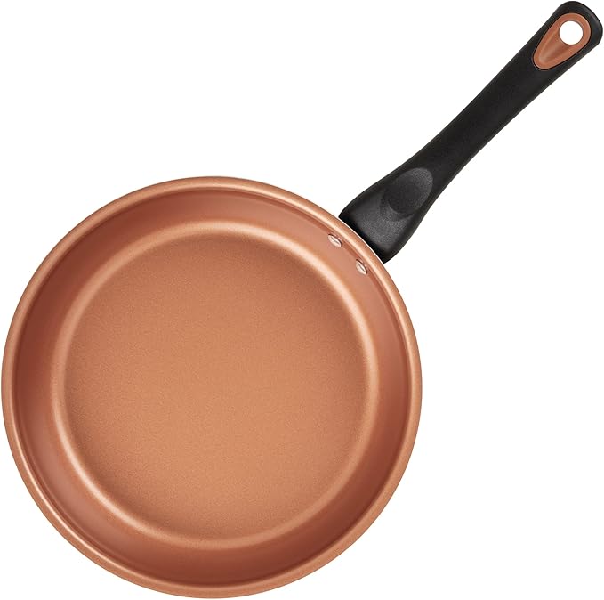 Farberware Glide Copper Ceramic Nonstick Covered Egg Poacher, 8-Inch, Black - 10654