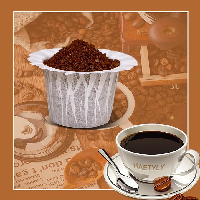 Irmidi 100 Count Disposable Coffee Paper Filters,Compatible with Keurig Brewers Single Serve 1.0 and 2.0, Fit all Reusable Coffee Pods.