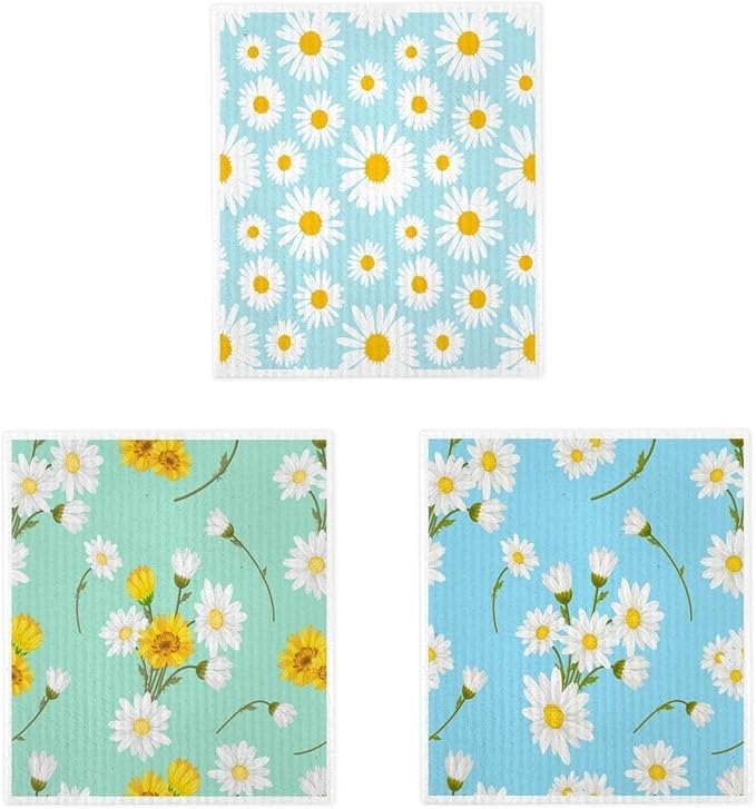 Reusable Kitchen Cleaning Cloth, Cellulose and Cotton Towel(1-3 3pcs)