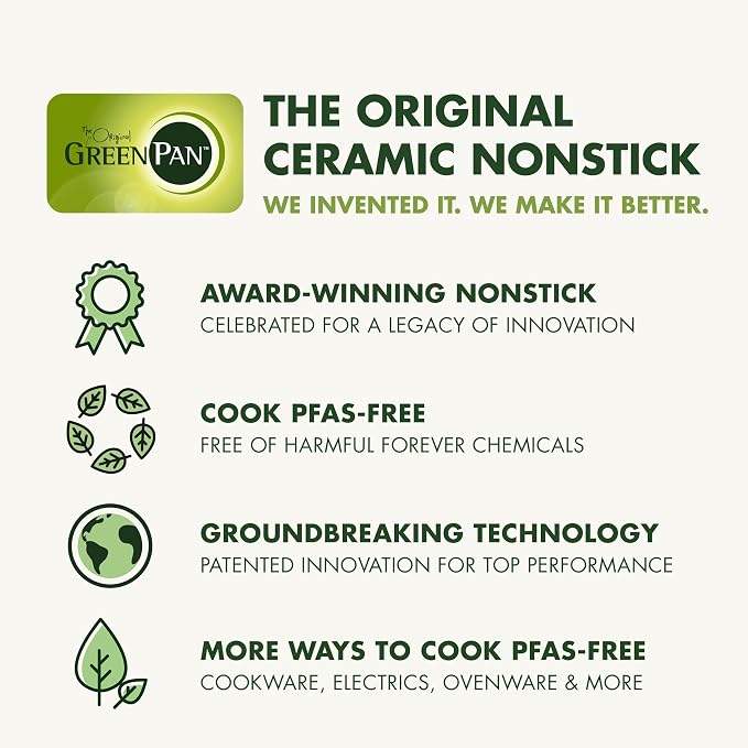 GreenPan Premiere Ovenware Healthy Ceramic Nonstick 13" x 9" Rectangular Baking Pan, PFAS-Free, Warp-Free Bakeware, Durable Quick Heating, Oven & Broiler Safe to 600F, Dishwasher Safe, Taupe