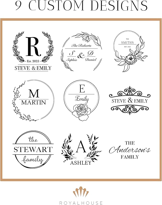 RoyalHouse Personalized Cheese Board, Custom Bamboo Engraved Customized Gifts Bridal Shower Gifts Perfect for Personalized Wedding and Christmas Gifts