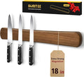 Swaitee Magnetic Knife Holder for Wall, 18 Inch Acacia Wood Magnetic Knife Strip, Kitchen Storage Organizer, Fridge Side Mount, Housewarming Gifts for New Home