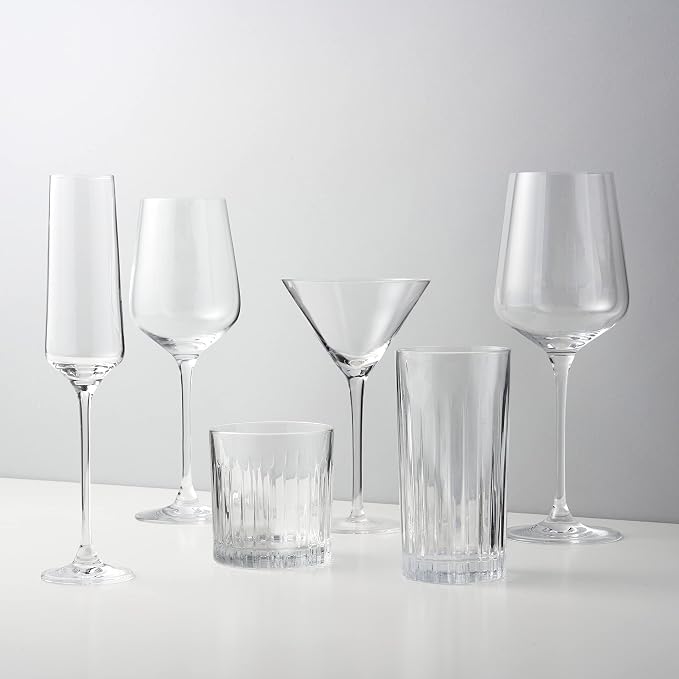 Viski Reserve Milo Crystal Old Fashioned Rocks Glasses, European Crafted Whiskey Glasses for Bourbon, Scotch, Cocktails, Barware Gifts for Men, Man Cave Essentials, Home Bar Glassware, 12 oz, Set of 4