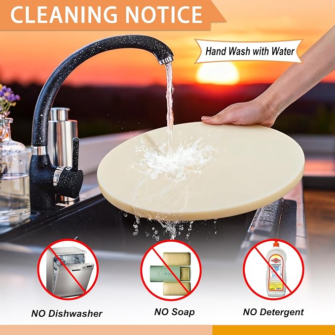 16" Round Pizza Stone, Large Cordierite Bread Baking Stone for Oven, Grill | Safe Circular Cooking Stone for Grill 16 Inch, Ideal for Grilling Baking Several Sizes of Pizzas, Zemibi