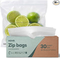 Vove Compostable Quart Bags 30 Ct – PFAS-Free, BPI Certified, Freezer Safe with Airtight Seal for Leftovers & Meal Prep, Plant-Based