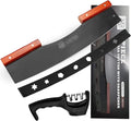 AILUROPODA Pizza Cutter Rocker with Knife Sharpener & Protective Cover 16" Large Pizza Rocker Cutter Sharp Pizza Slicer 30Cr13 Stainless Steel Pizza Knife (Black)