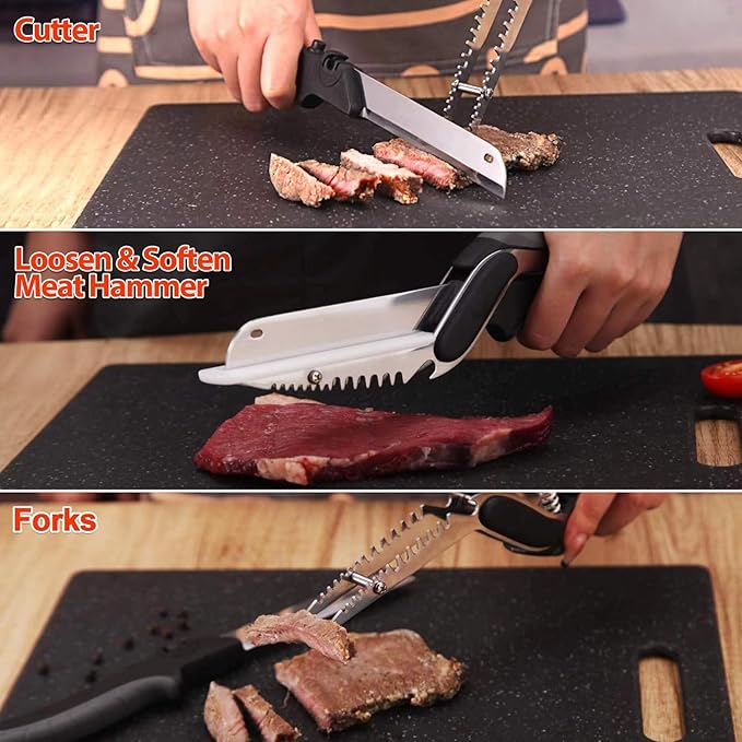 Vegetable Slicer Cutter Kitchen Cutting Board Scissors Knife Comb for Food,Veggie,Fruit,Meat,Salad,Carrot,Potato,Tomato,Melons,Easy Use and Dishwasher Safe Tomato Knife