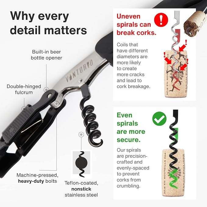 Aerator Pourer, Wine Opener, and Foil Cutter Bundle by Vintorio