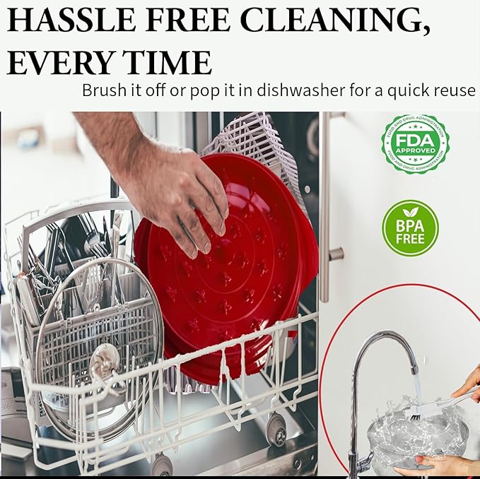 Chicken Shredder Tool Twist Large Capacity – Heavy Duty Meat Shredder for Chicken Breast, Pulled Pork & Beef – Visible Lid, Anti-Slip Base, BPA Free, Dishwasher Safe – Fast Meal Prep Tool (Red)