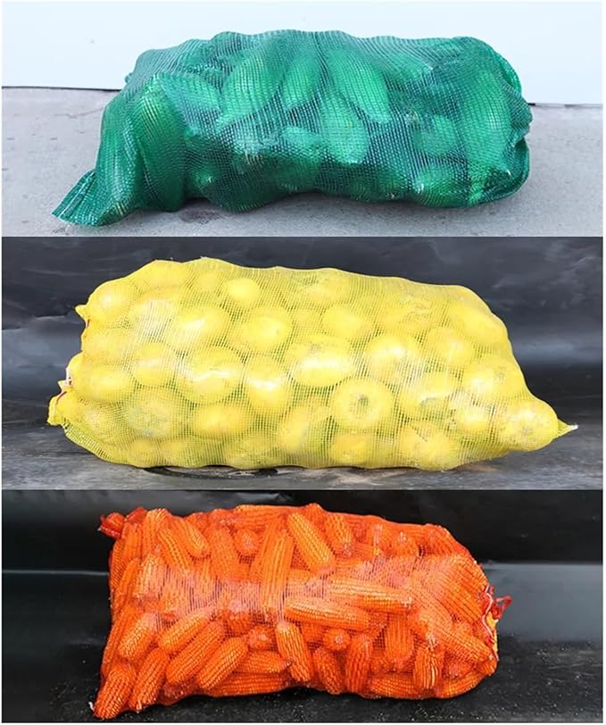 50Pcs Thickening Mesh Woven Bag Package Fruits Vegetables Mesh Storage Bags(50x80cm)