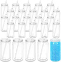 16 Oz Acrylic Snowglobe Tumbler, 25 Pack Pre-Drilled Double Wall Plastic Clear Cup for Glitter Snow Globe Diy, Double Wall Plastic Snowglobe Cup with Clear Lid