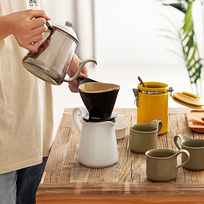 Zero Japan - Bee House Pour Over Coffee Dripper - Lead-Free & Cadmium-Free Ceramic Coffee Maker with Elegant Peek Hole, Drip Cone Brewer Coffee Gifts, Brewing Accessories - Coffee Brown, Standard Size