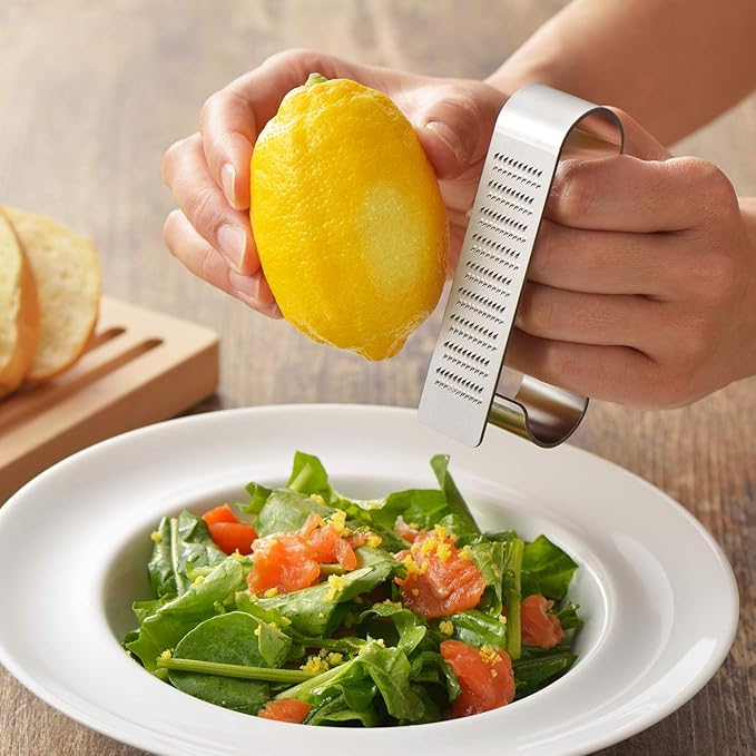 Yoshikawa EAtoCO AS0042 Grater Slicer, Made in Japan, Stainless Steel, Oros Handy Grater