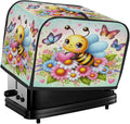 Cute Bee Spring 2 Slice Toaster Cover Dust And Fingerprint Bread Maker Cover Bakeware Protector Washable Appliance Covers Kitchen Accessories For Home Kitchen Women Gift