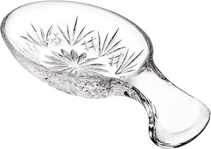 Godinger Spoon Rest for Kitchen, Crystal Glass Spoon Holder Rest - Dublin Collection - Set of 2