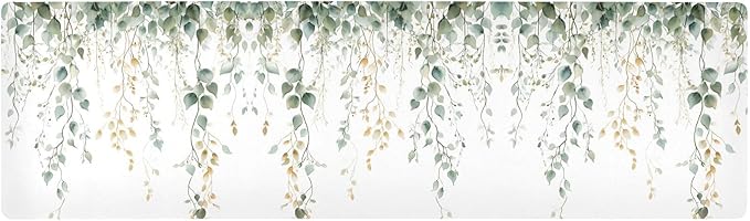 Trivet Table Runner 40 Inches Long Leaf Painting Heat Resistant Hot Pad Multi Purpose Mat for Hot Pots Pans Kitchen Countertops