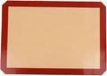 1 Piece Silicone Baking Mat Non Stick Heat Resistant Oven Liner Sheet for Cookie Macaron Bread Tool(Red 40x30cm)