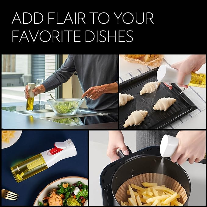 FLAIROSOL OLIVIA 2 Pcs Oil Sprayer for Cooking, Salads, BBQs, Continuous Spray with Portion Control