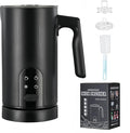 Electric Milk Frother and Steamer, 350ml/0.37QT Automatic Hot and Cold Milk Frother with 4 Modes, Foam Maker for Coffee, Latte, Cappuccino (Black)