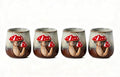 dgudgu Mushroom Espresso Cups Set of 4-5Oz Ceramic Demitasse Mugs with 3D Mushroom Embossed, Reactive Glaze Brown Gradient, Small Coffee Cups for Home Barista, Latte,Cappuccino