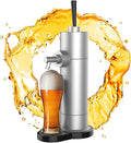 Beer Draft Dispenser,Beer Foam Machine,Canned Beer Draft System,Beer Foam Maker,Beer Tap,Mini Kegerator,Converts Any Can Into Draft for Beer Bars,A Great Gift for Beer Lovers,Silver