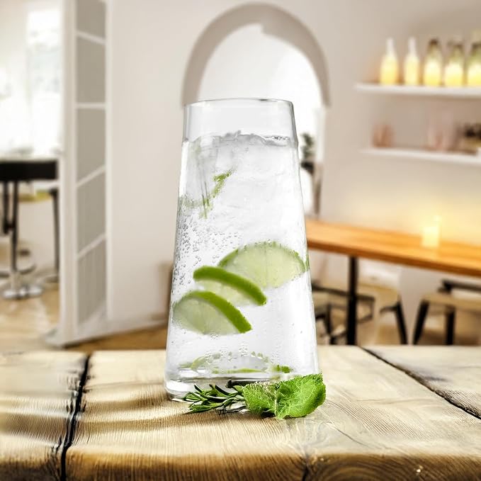 Stölzle Lausitz Longdrink Glasses Power Set of 6, 15 1/2 oz – Elegant Highball Cocktail Glasses for Drinks, Water & Juice – Premium Crystal Longdrink Tumblers – Dishwasher- & Shock-Resistant