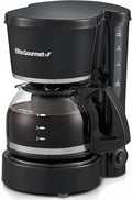 Elite Gourmet EHC-5055# Automatic Brew & Drip Coffee Maker with Pause N Serve Reusable Filter, On/Off Switch, Water Level Indicator, Black